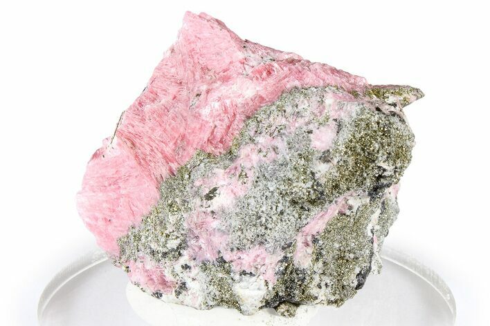 Light Pink Rhodonite with Pyrite - Peru #363191